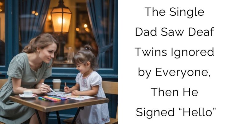 The Single Dad Saw Deaf Twins Ignored by Everyone, Then He Signed “Hello”