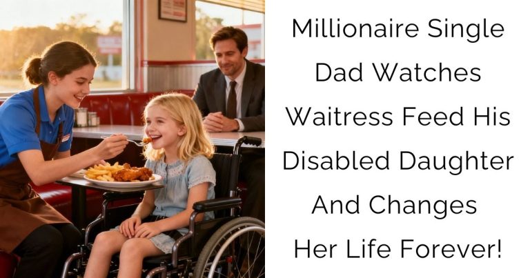 Millionaire Single Dad Watches Waitress Feed His Disabled Daughter – And Changes Her Life Forever!