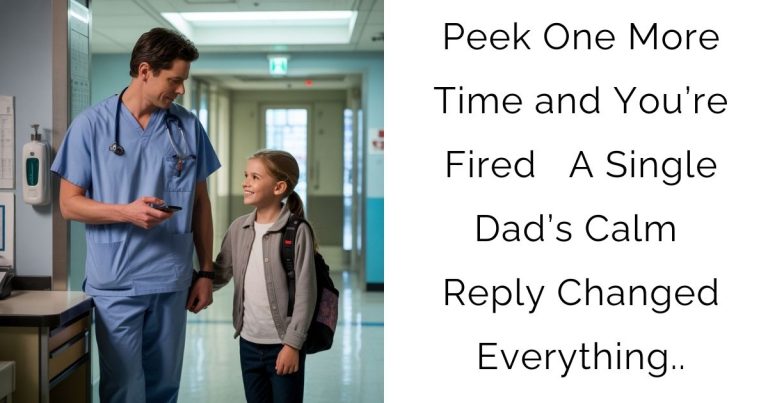 Peek One More Time and You’re Fired — A Single Dad’s Calm Reply Changed Everything..