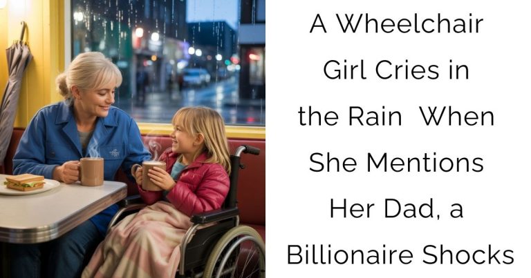A Wheelchair Girl Cries in the Rain — When She Mentions Her Dad, a Billionaire Shocks…