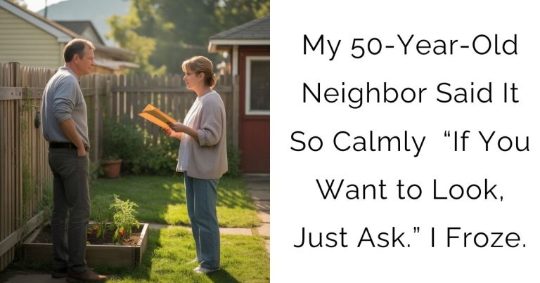 My 50-Year-Old Neighbor Said It So Calmly — “If You Want to Look, Just Ask.” I Froze.
