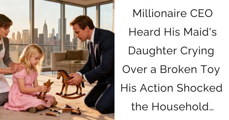Millionaire CEO Heard His Maid’s Daughter Crying Over a Broken Toy—His Action Shocked the Household…