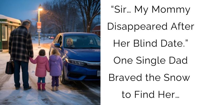 “Sir… My Mommy Disappeared After Her Blind Date.” — One Single Dad Braved the Snow to Find Her…