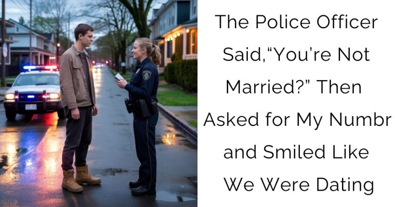The Police Officer Said,“You’re Not Married?” Then Asked for My Numbr and Smiled Like We Were Dating