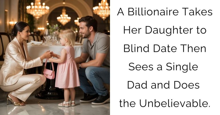 A Billionaire Takes Her Daughter to Blind Date—Then Sees a Single Dad and Does the Unbelievable.