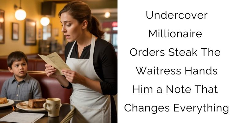 Undercover Millionaire Orders Steak — The Waitress Hands Him a Note That Changes Everything