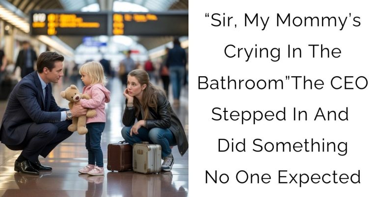 “Sir, My Mommy’s Crying In The Bathroom…”—The CEO Stepped In And Did Something No One Expected