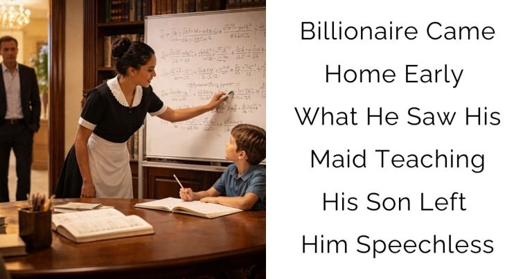 Billionaire Came Home Early – What He Saw His Maid Teaching His Son Left Him Speechless