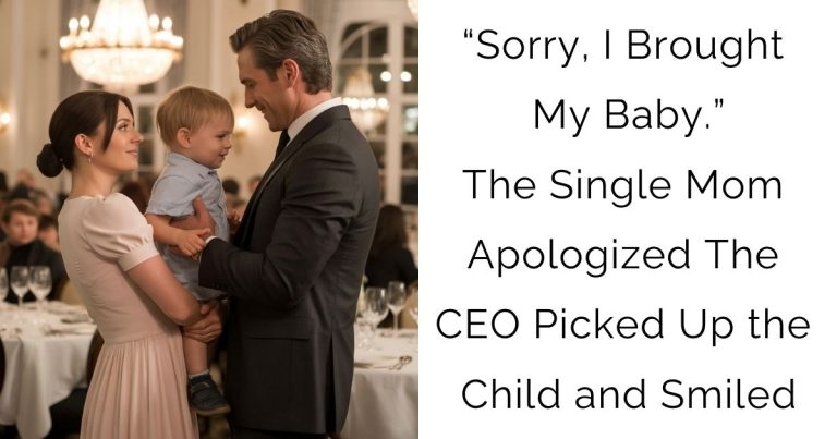 “Sorry, I Brought My Baby.”—The Single Mom Apologized—The CEO Picked Up the Child and Smiled…