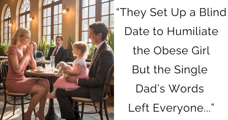 “They Set Up a Blind Date to Humiliate the Obese Girl—But the Single Dad’s Words Left Everyone…”
