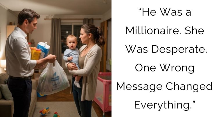 “He Was a Millionaire. She Was Desperate. One Wrong Message Changed Everything.”