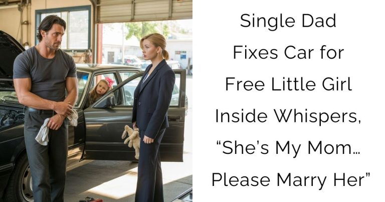 Single Dad Fixes Car for Free — Little Girl Inside Whispers, “She’s My Mom… Please Marry Her”