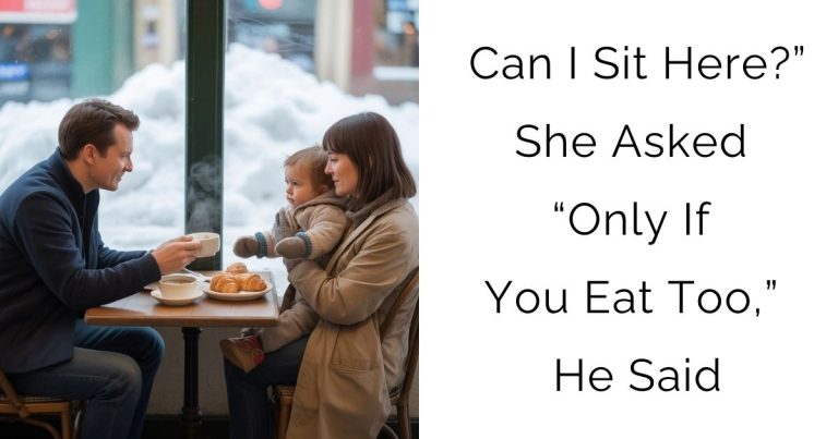 Can I Sit Here?” She Asked — “Only If You Eat Too,” He Said
