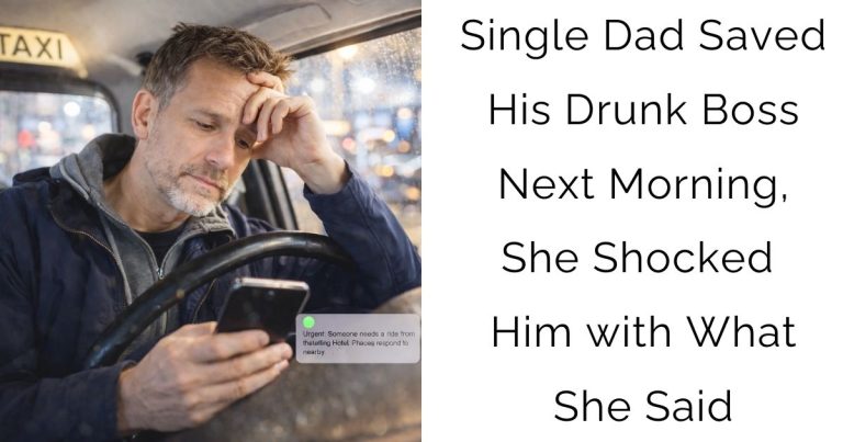 Single Dad Saved His Drunk Boss—Next Morning, She Shocked Him with What She Said