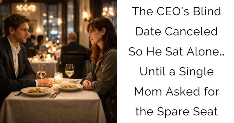 The CEO’s Blind Date Canceled—So He Sat Alone… Until a Single Mom Asked for the Spare Seat