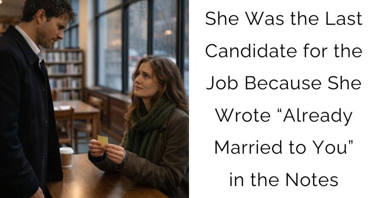 She Was the Last Candidate for the Job—Because She Wrote “Already Married to You” in the Notes