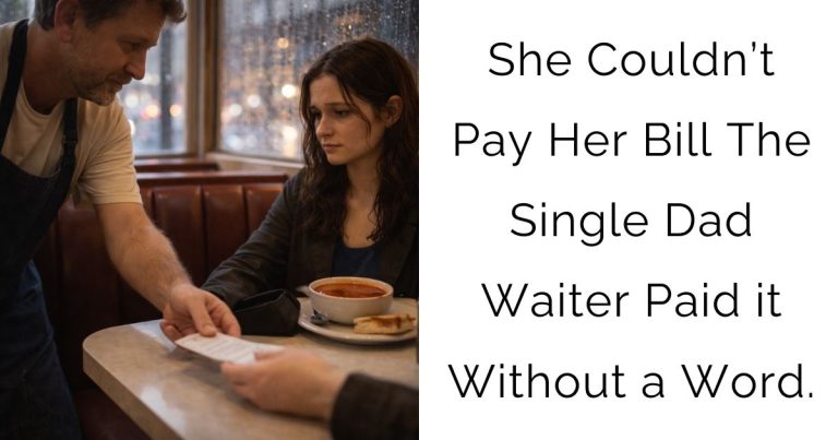 She Couldn’t Pay Her Bill—The Single Dad Waiter Paid it Without a Word.
