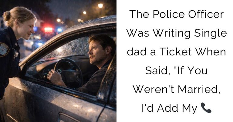 The Police Officer Was Writing Single dad a Ticket When Said, “If You Weren’t Married, I’d Add My 📞