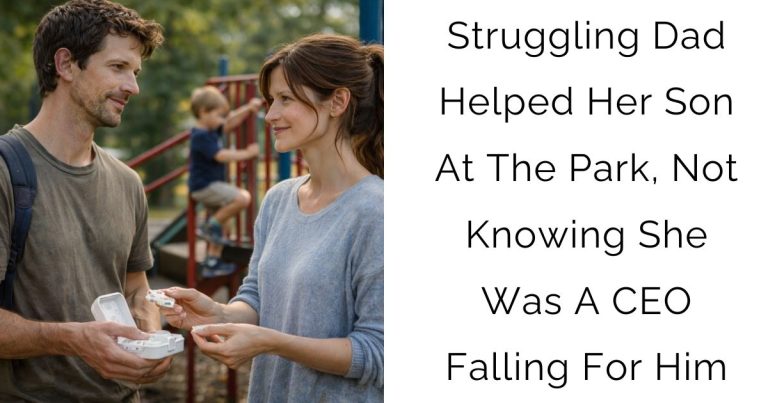 Struggling Dad Helped Her Son At The Park, Not Knowing She Was A CEO Falling For Him
