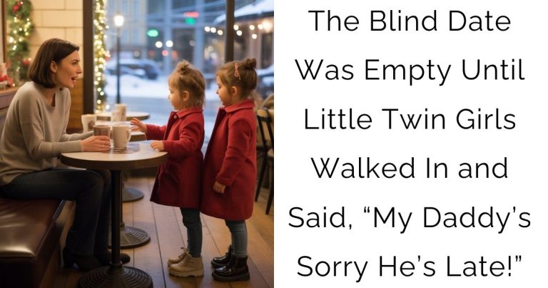 The Blind Date Was Empty — Until Little Twin Girls Walked In and Said, “My Daddy’s Sorry He’s Late!”