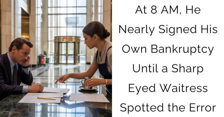 At 8 AM, He Nearly Signed His Own Bankruptcy—Until a Sharp-Eyed Waitress Spotted the Error