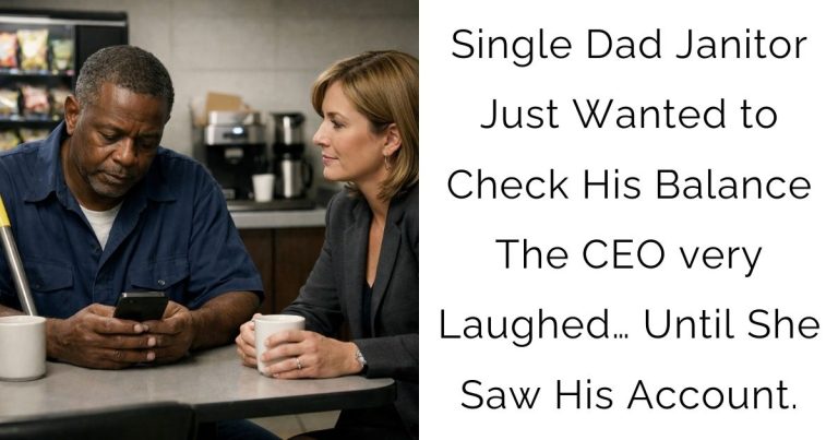 Single Dad Janitor Just Wanted to Check His Balance—The CEO very Laughed… Until She Saw His Account.