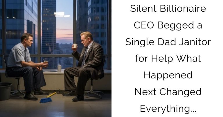 Silent Billionaire CEO Begged a Single Dad Janitor for Help—What Happened Next Changed Everything…
