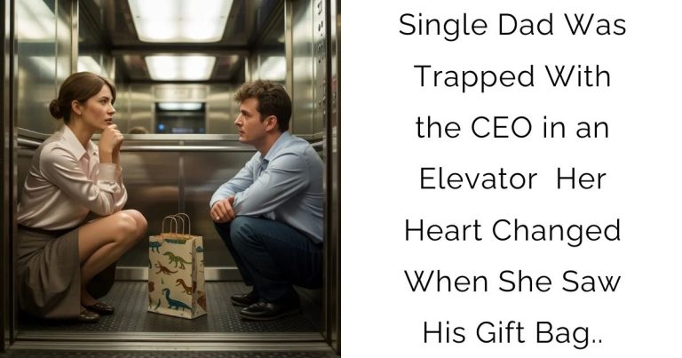 Single Dad Was Trapped With the CEO in an Elevator — Her Heart Changed When She Saw His Gift Bag..