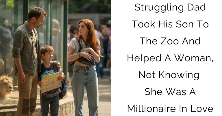 Struggling Dad Took His Son To The Zoo And Helped A Woman, Not Knowing She Was A Millionaire In Love