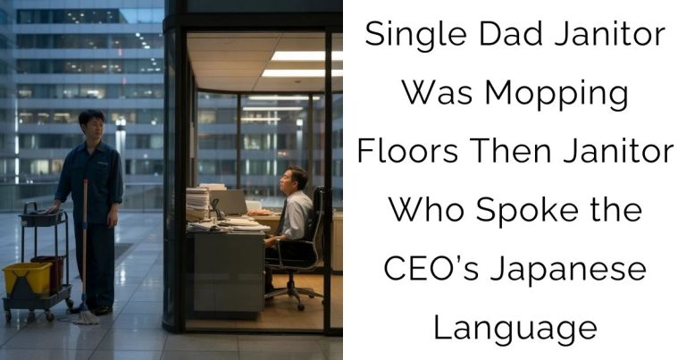 Single Dad Janitor Was Mopping Floors Then Janitor Who Spoke the CEO’s Japanese Language