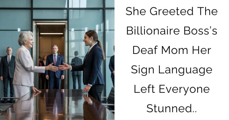 She Greeted The Billionaire Boss’s Deaf Mom — Her Sign Language Left Everyone Stunned..