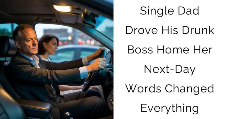 Single Dad Drove His Drunk Boss Home — Her Next-Day Words Changed Everything