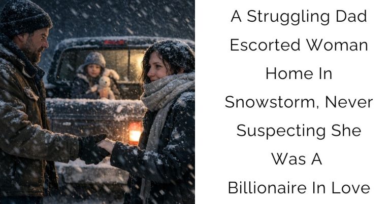 A Struggling Dad Escorted Woman Home In Snowstorm, Never Suspecting She Was A Billionaire In Love