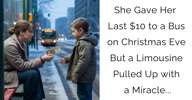 She Gave Her Last $10 to a Bus on Christmas Eve—But a Limousine Pulled Up with a Miracle…