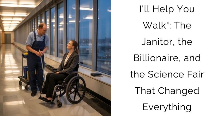 I’ll Help You Walk”: The Janitor, the Billionaire, and the Science Fair That Changed Everything