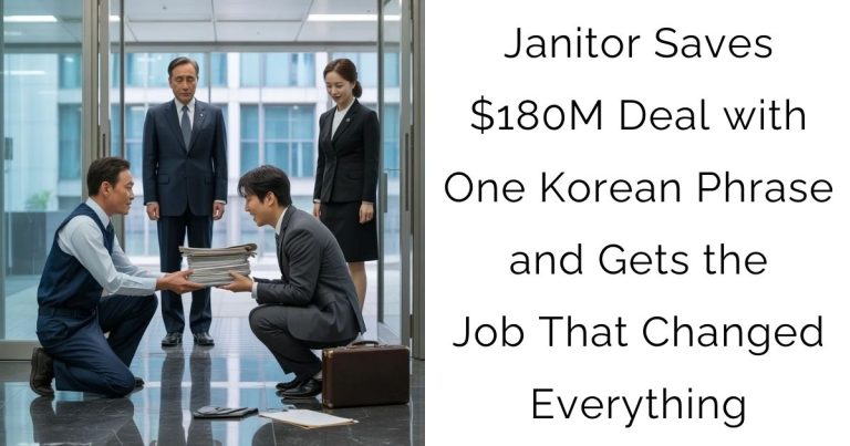Janitor Saves $180M Deal with One Korean Phrase — and Gets the Job That Changed Everything