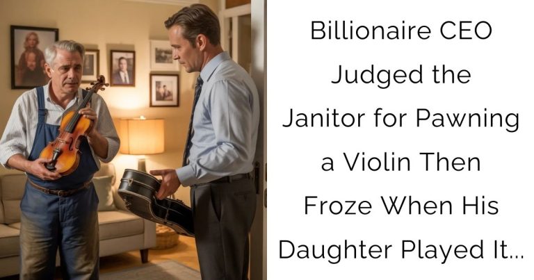 Billionaire CEO Judged the Janitor for Pawning a Violin — Then Froze When His Daughter Played It…