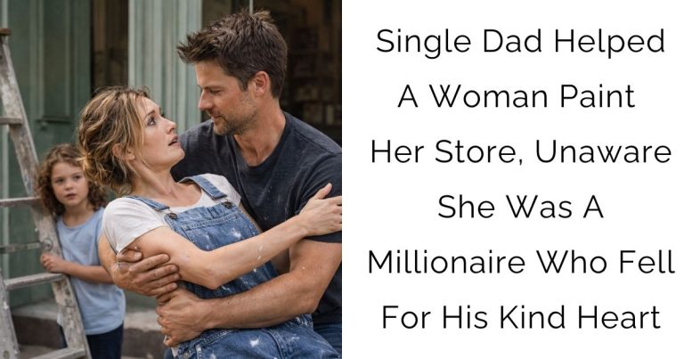 Single Dad Helped A Woman Paint Her Store, Unaware She Was A Millionaire Who Fell For His Kind Heart