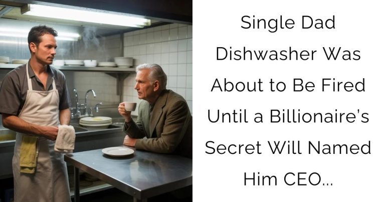 Single Dad Dishwasher Was About to Be Fired — Until a Billionaire’s Secret Will Named Him CEO…