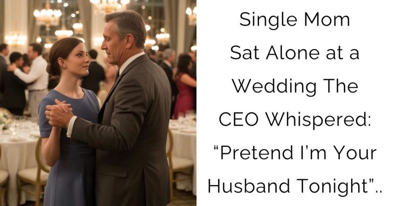 Single Mom Sat Alone at a Wedding — The CEO Whispered: “Pretend I’m Your Husband Tonight”…