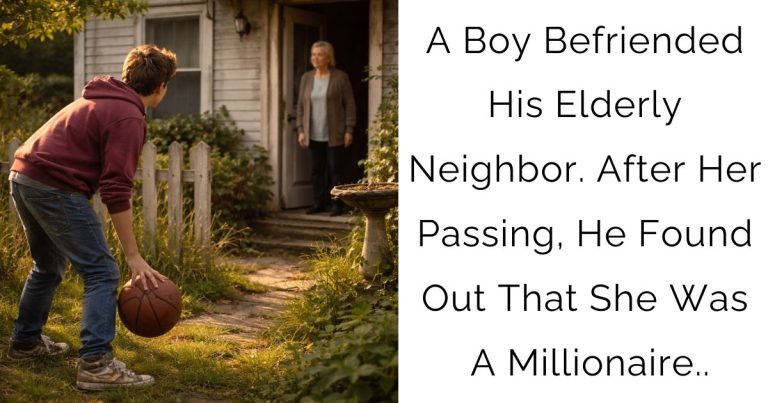 A Boy Befriended His Elderly Neighbor. After Her Passing, He Found Out That She Was A Millionaire..