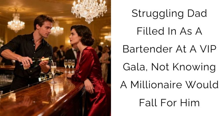 Struggling Dad Filled In As A Bartender At A VIP Gala, Not Knowing A Millionaire Would Fall For Him