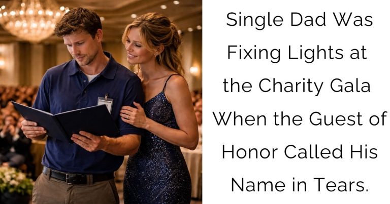 Single Dad Was Fixing Lights at the Charity Gala — When the Guest of Honor Called His Name in Tears.