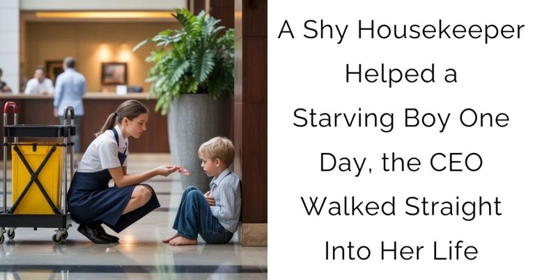 A Shy Housekeeper Helped a Starving Boy — One Day, the CEO Walked Straight Into Her Life