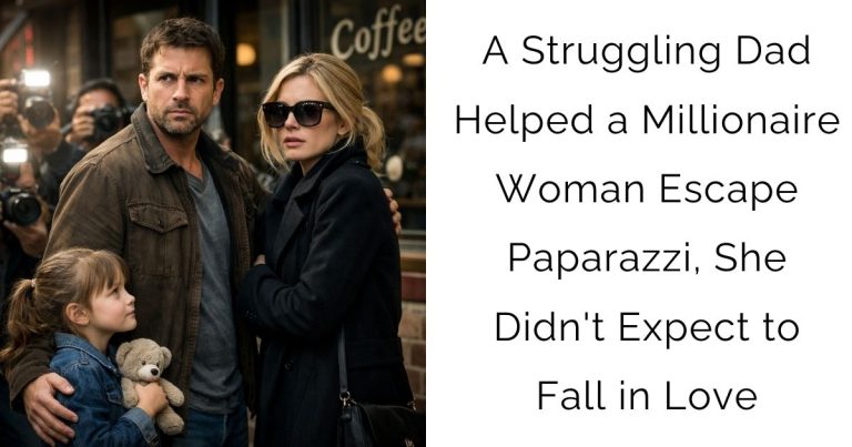 A Struggling Dad Helped a Millionaire Woman Escape Paparazzi, She Didn’t Expect to Fall in Love