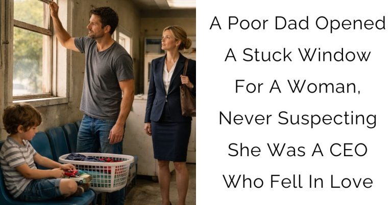 A Poor Dad Opened A Stuck Window For A Woman, Never Suspecting She Was A CEO Who Fell In Love