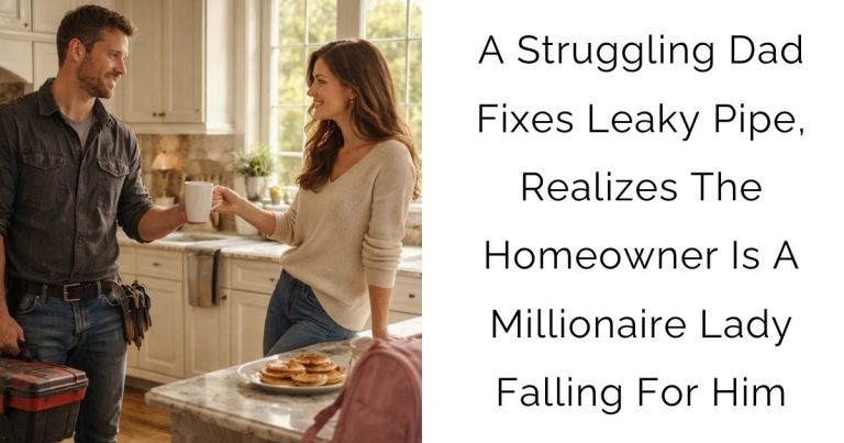 A Struggling Dad Fixes Leaky Pipe, Realizes The Homeowner Is A Millionaire Lady Falling For Him