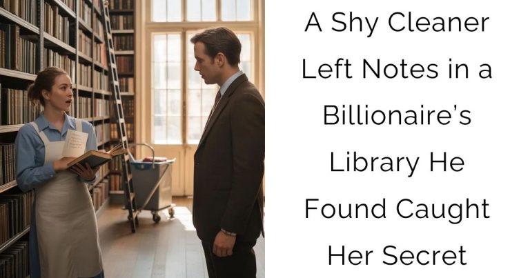 A Shy Cleaner Left Notes in a Billionaire’s Library—He Found Caught Her Secret