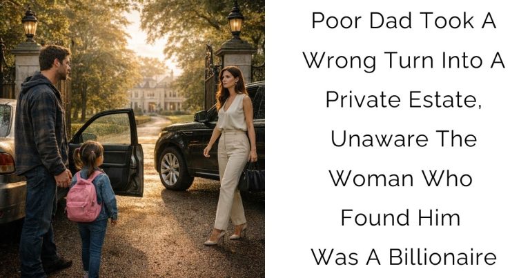 Poor Dad Took A Wrong Turn Into A Private Estate, Unaware The Woman Who Found Him Was A Billionaire