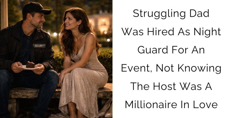 Struggling Dad Was Hired As Night Guard For An Event, Not Knowing The Host Was A Millionaire In Love